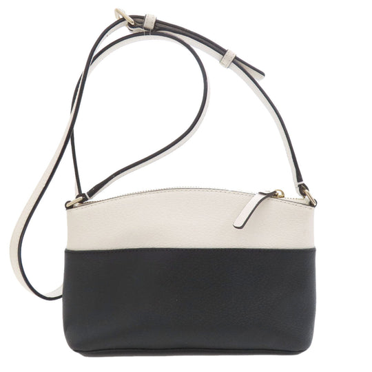 Kate Spade Shoulder Bag leather black logo Women Used Authentic