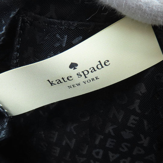 Kate Spade Shoulder Bag leather black logo Women Used Authentic