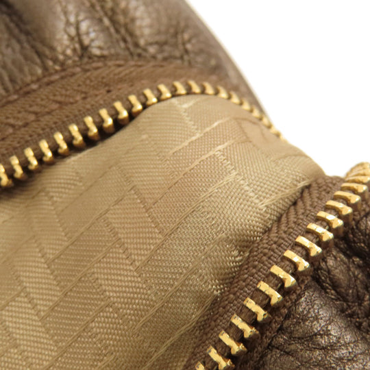 COLE HAAN Tote Bag leather bronze 2WAY Women Used Authentic