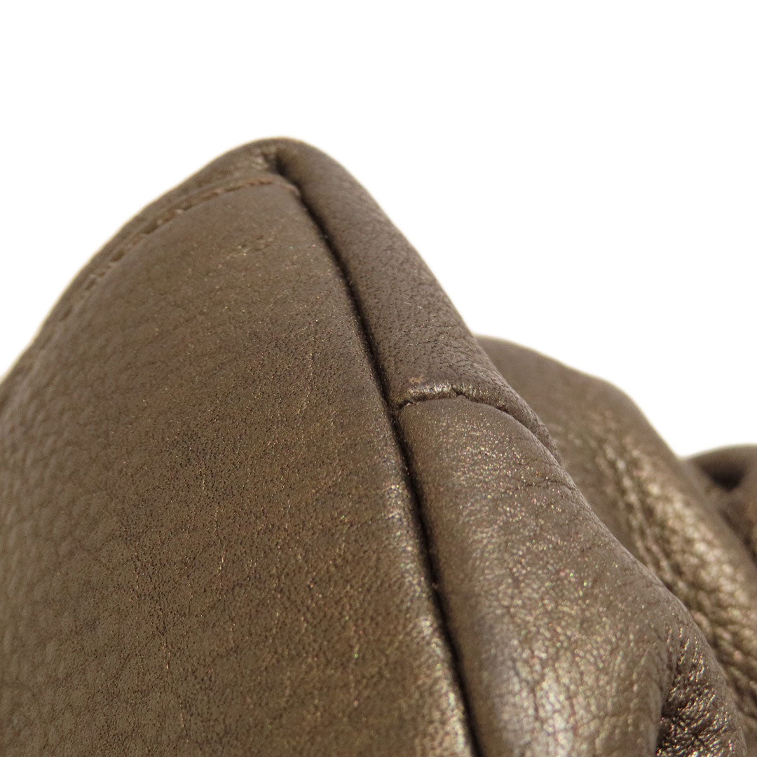 COLE HAAN Tote Bag leather bronze 2WAY Women Used Authentic