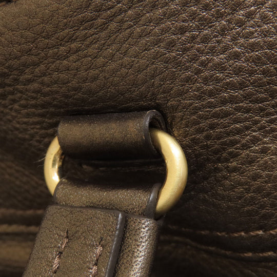 COLE HAAN Tote Bag leather bronze 2WAY Women Used Authentic
