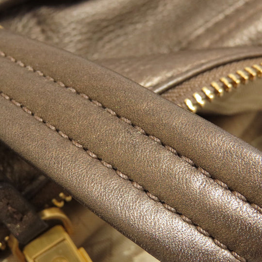 COLE HAAN Tote Bag leather bronze 2WAY Women Used Authentic