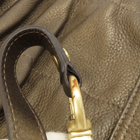 COLE HAAN Tote Bag leather bronze 2WAY Women Used Authentic