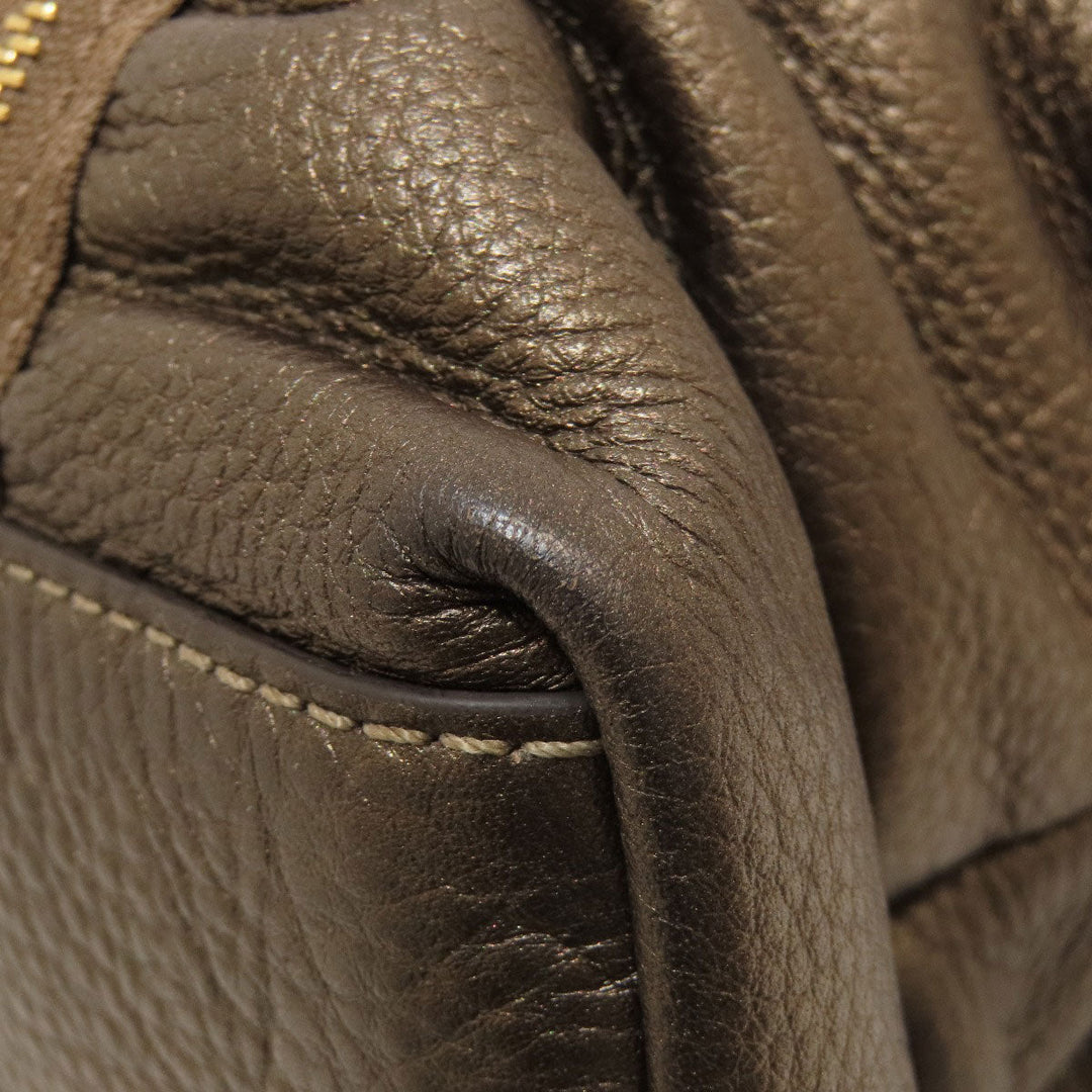 COLE HAAN Tote Bag leather bronze 2WAY Women Used Authentic