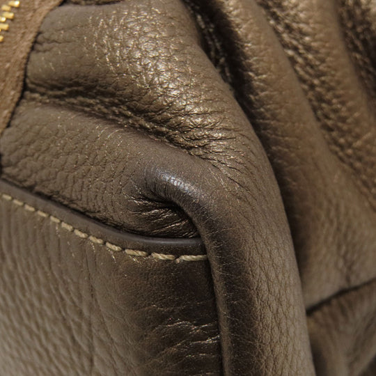 COLE HAAN Tote Bag leather bronze 2WAY Women Used Authentic