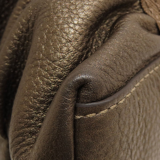 COLE HAAN Tote Bag leather bronze 2WAY Women Used Authentic