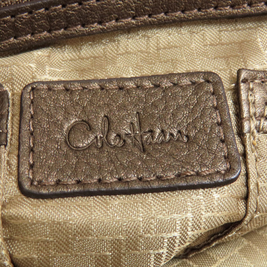 COLE HAAN Tote Bag leather bronze 2WAY Women Used Authentic