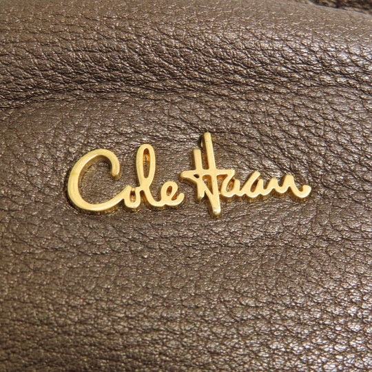 COLE HAAN Tote Bag leather bronze 2WAY Women Used Authentic