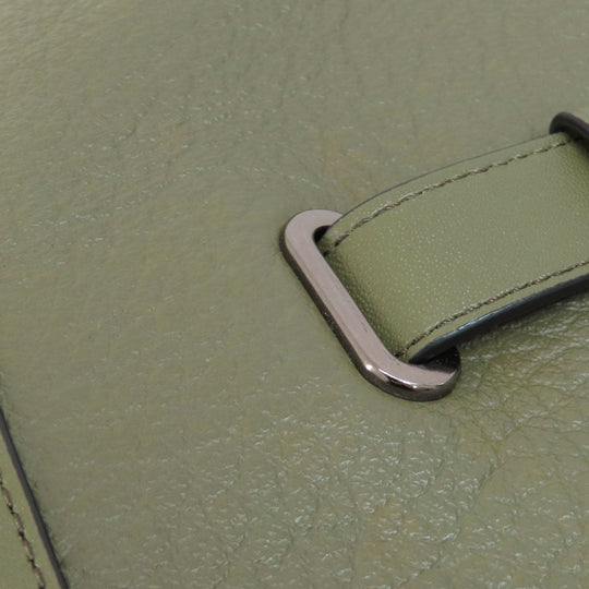 COACH Tote Bag F35359 leather green logoMetal Women Used Authentic