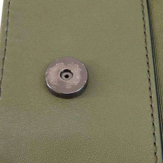 COACH Tote Bag F35359 leather green logoMetal Women Used Authentic