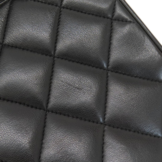 CHANEL Shoulder Bag lambskin black Matrasse COCO Mark