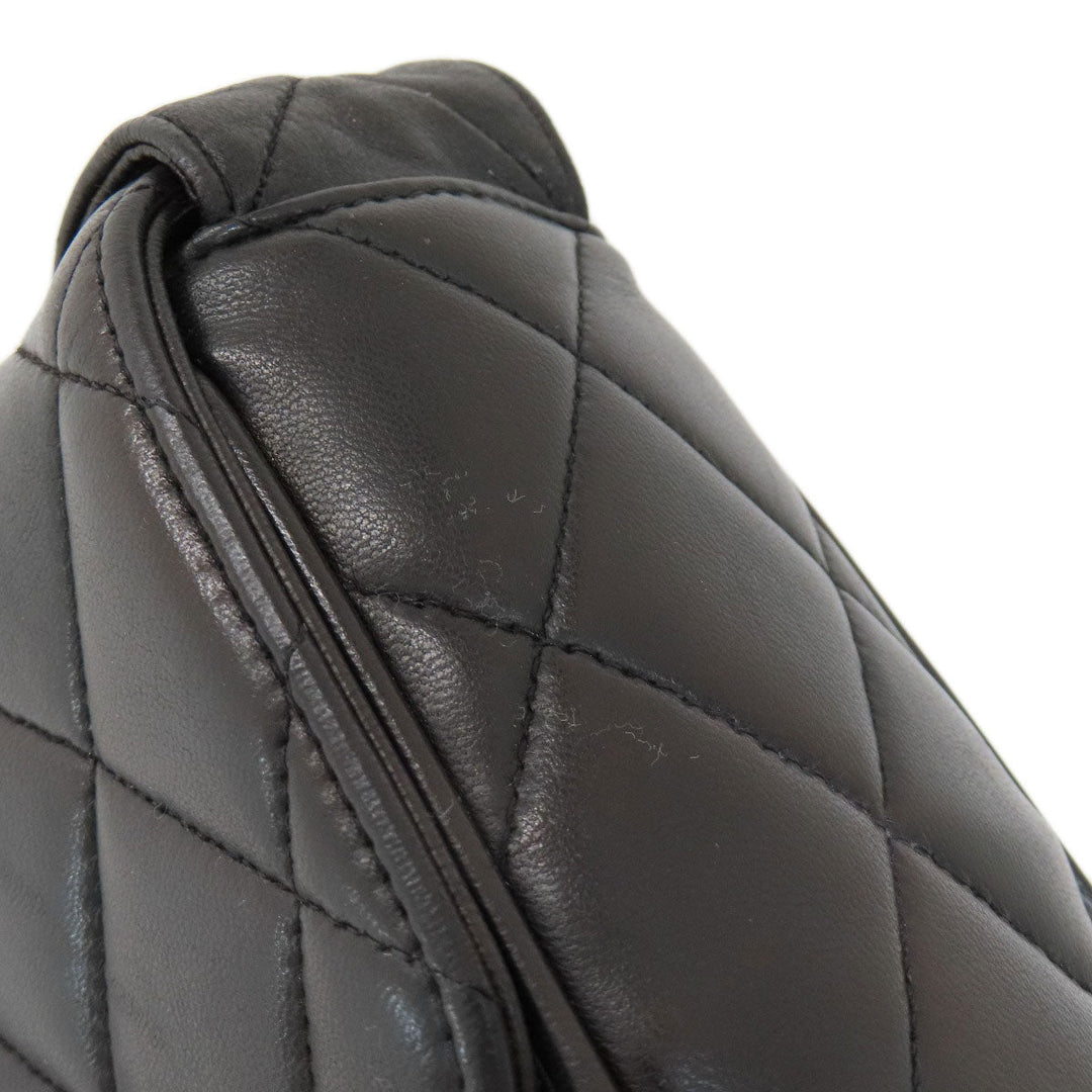 CHANEL Shoulder Bag lambskin black Matrasse COCO Mark