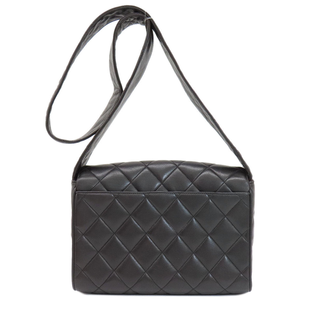 CHANEL Shoulder Bag lambskin black Matrasse COCO Mark
