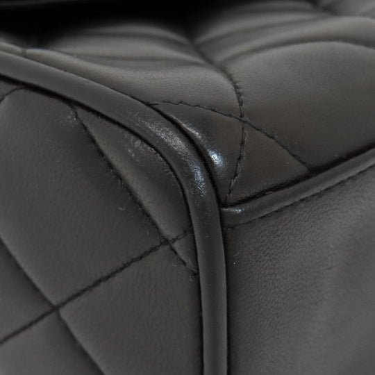 CHANEL Shoulder Bag lambskin black Matrasse COCO Mark