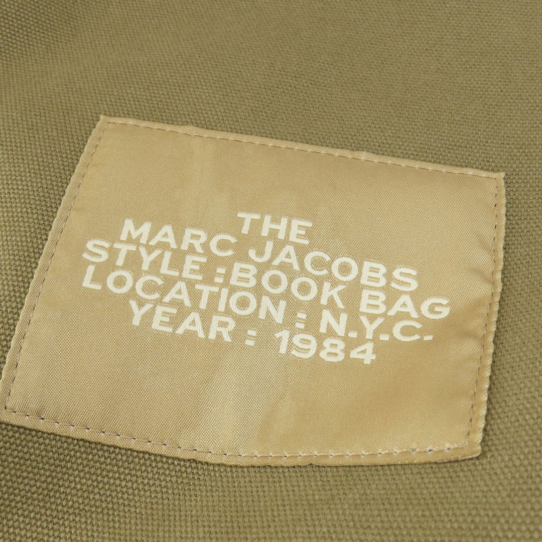 MARC JACOBS Shoulder Bag canvas green The Book Bag Women Used Authentic