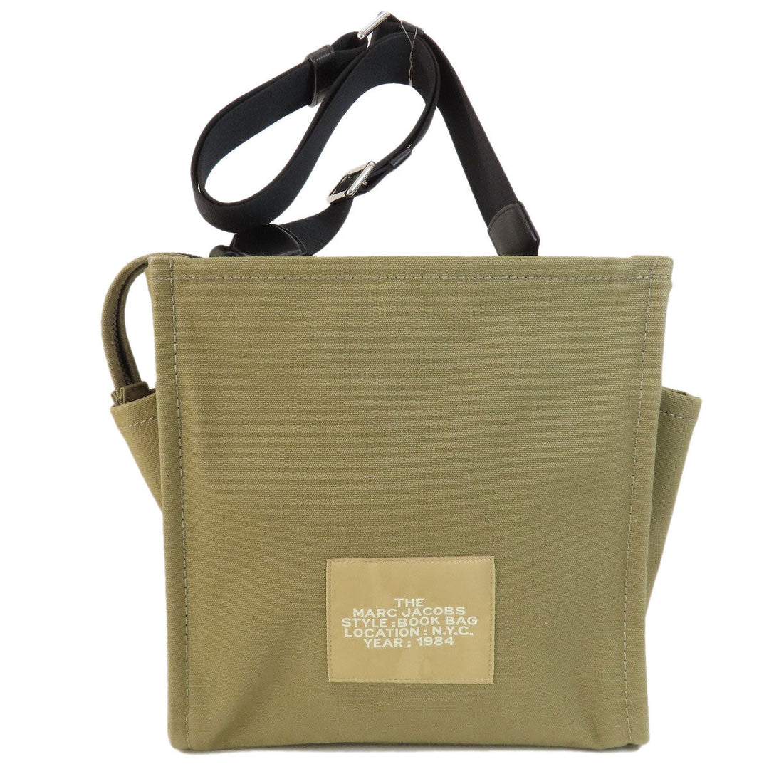 MARC JACOBS Shoulder Bag canvas green The Book Bag Women Used Authentic