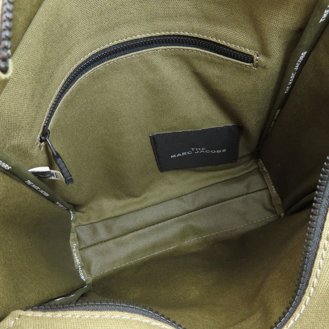 MARC JACOBS Shoulder Bag canvas green The Book Bag Women Used Authentic