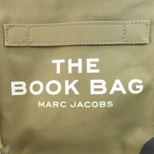 MARC JACOBS Shoulder Bag canvas green The Book Bag Women Used Authentic