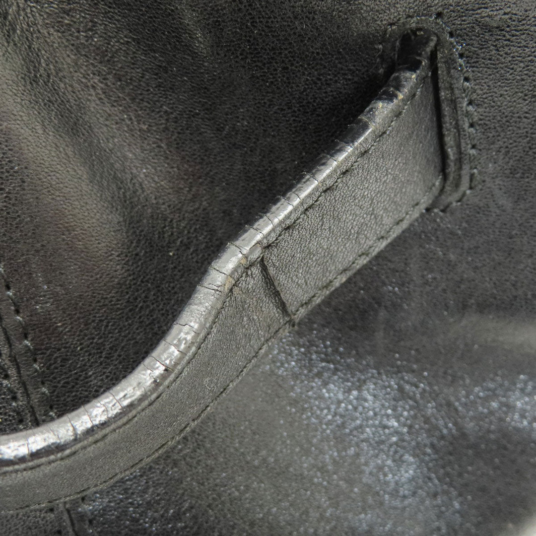 HIROFU Backpack leather black logo