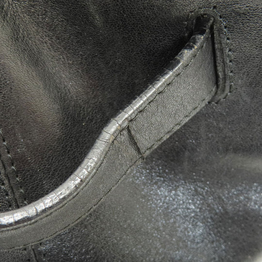 HIROFU Backpack leather black logo