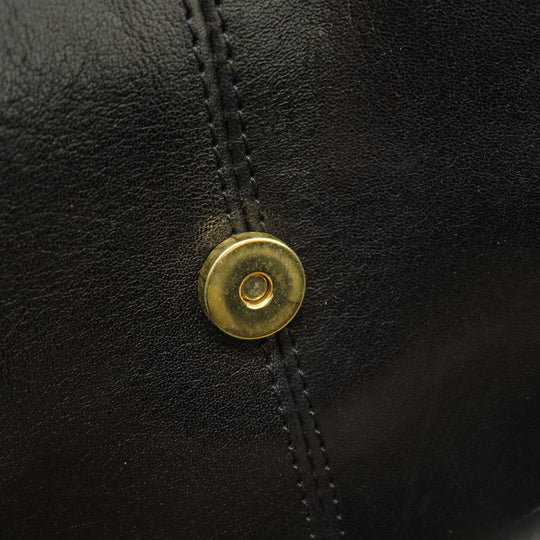 HIROFU Backpack leather black logo