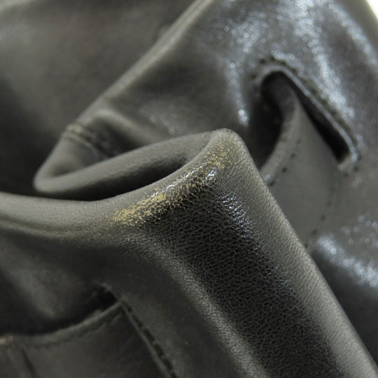 HIROFU Backpack leather black logo