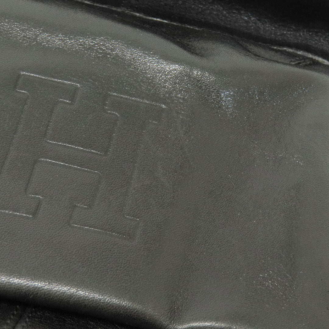 HIROFU Backpack leather black logo