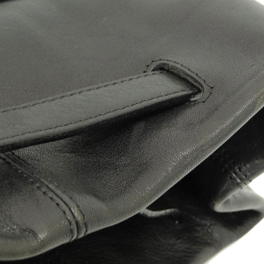 HIROFU Backpack leather black logo