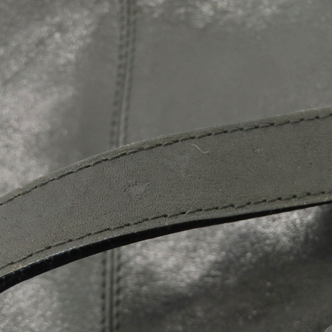 HIROFU Backpack leather black logo