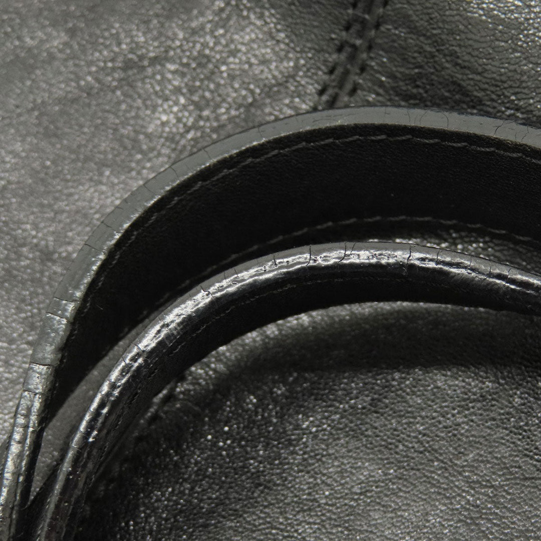 HIROFU Backpack leather black logo