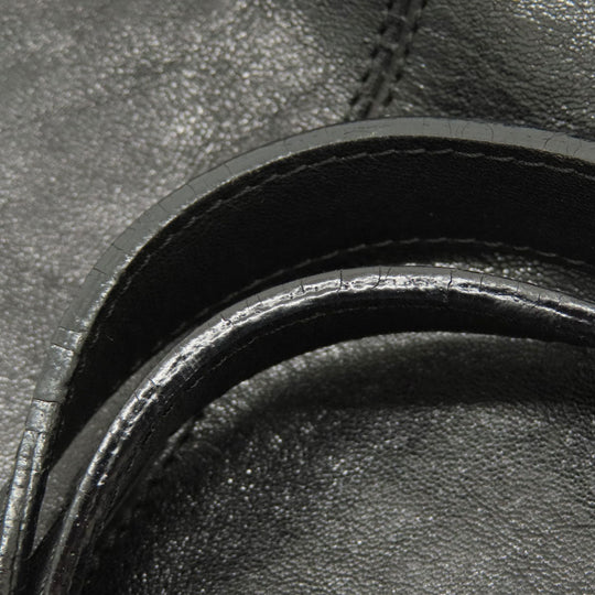 HIROFU Backpack leather black logo