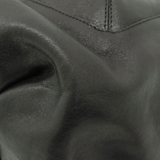HIROFU Backpack leather black logo