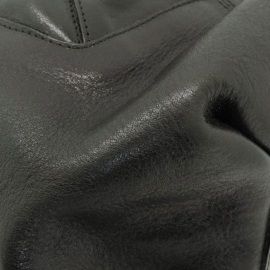 HIROFU Backpack leather black logo