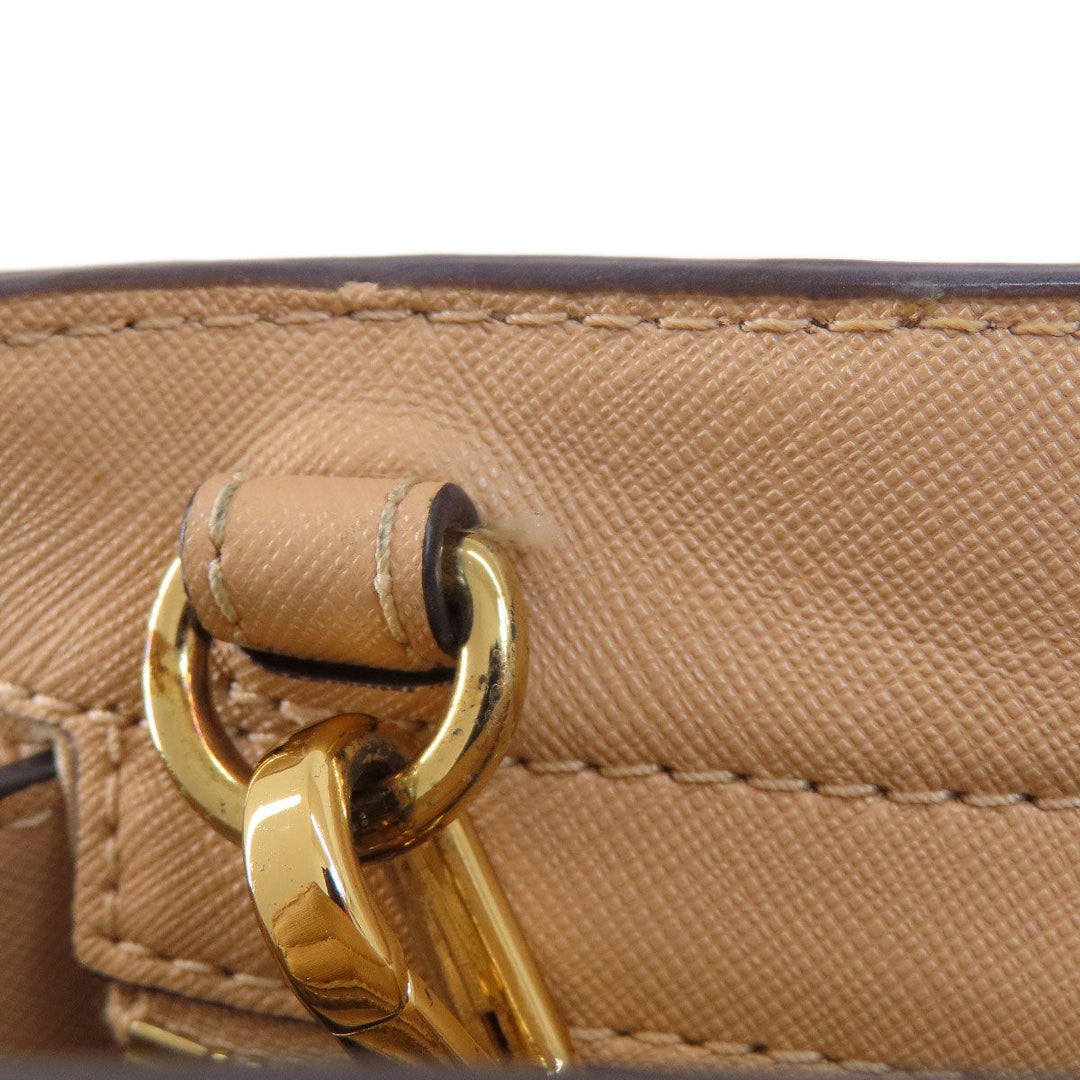 MICHAEL KORS Handbag leather beige 2WAY Women Used Authentic