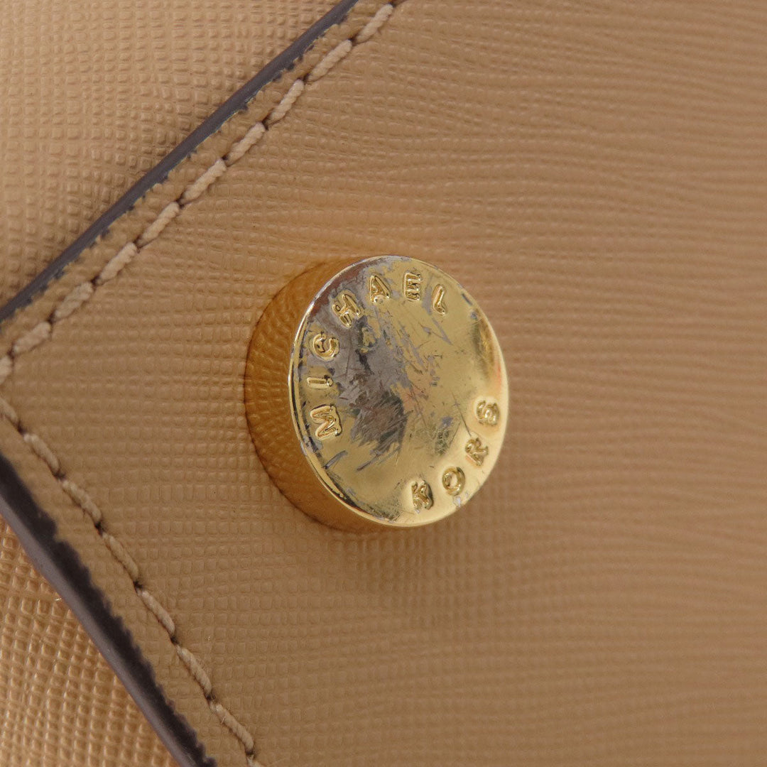 MICHAEL KORS Handbag leather beige 2WAY Women Used Authentic