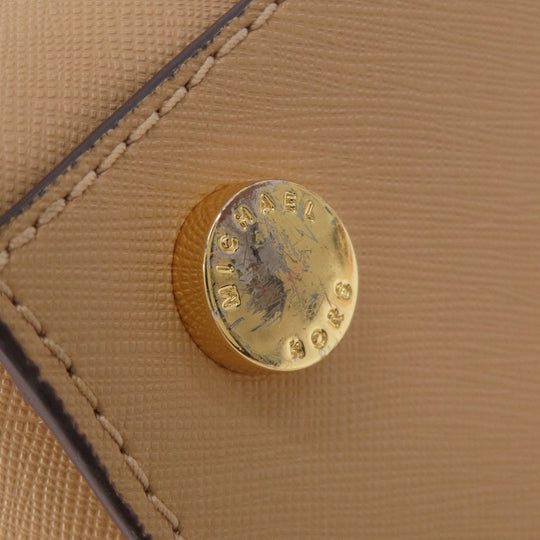 MICHAEL KORS Handbag leather beige 2WAY Women Used Authentic