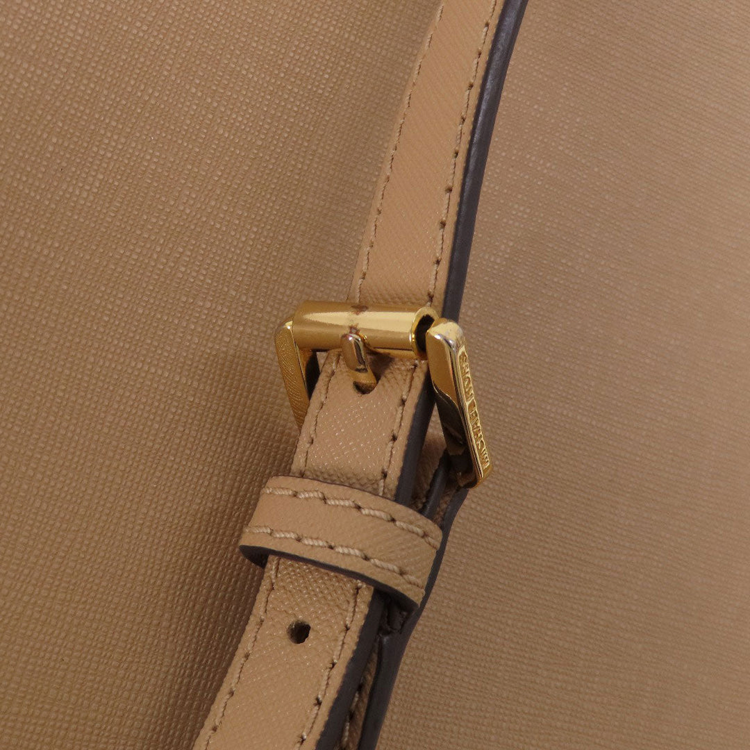 MICHAEL KORS Handbag leather beige 2WAY Women Used Authentic
