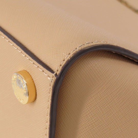 MICHAEL KORS Handbag leather beige 2WAY Women Used Authentic