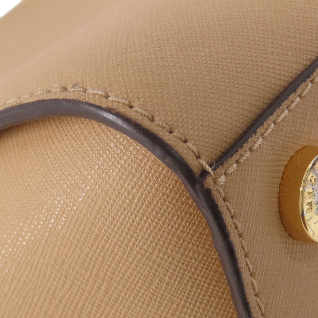 MICHAEL KORS Handbag leather beige 2WAY Women Used Authentic