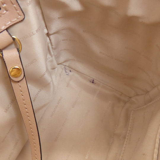 MICHAEL KORS Handbag leather beige 2WAY Women Used Authentic