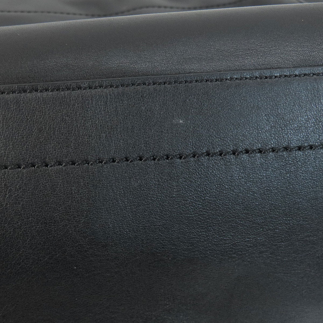 COLE HAAN Tote Bag leather black Simple design Women Used Authentic