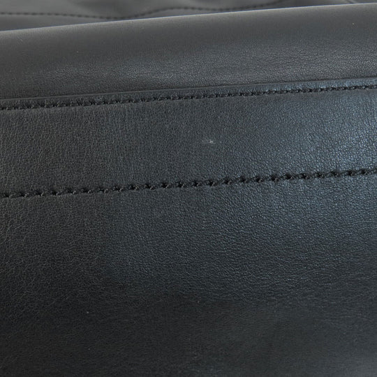 COLE HAAN Tote Bag leather black Simple design Women Used Authentic