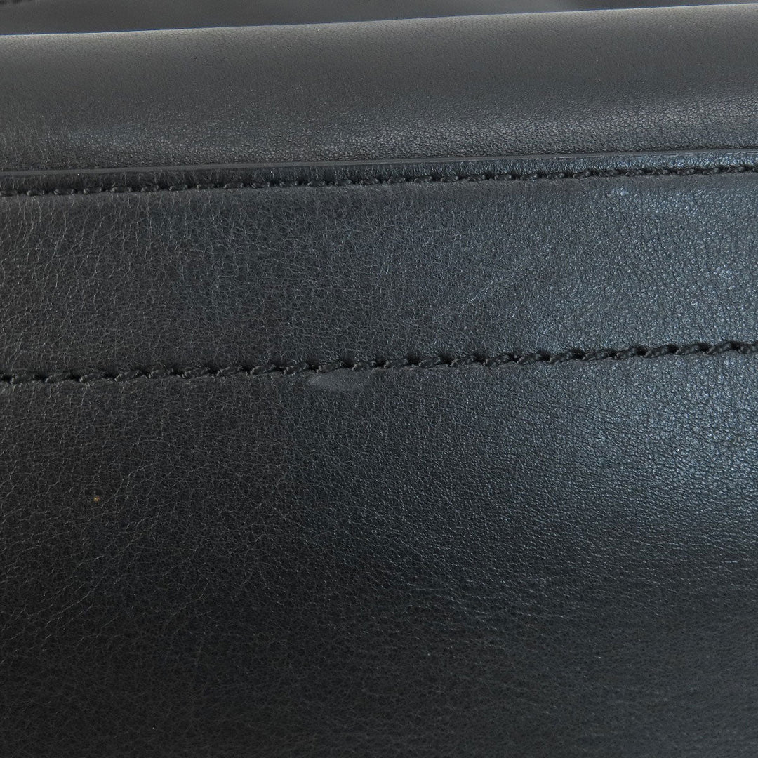 COLE HAAN Tote Bag leather black Simple design Women Used Authentic