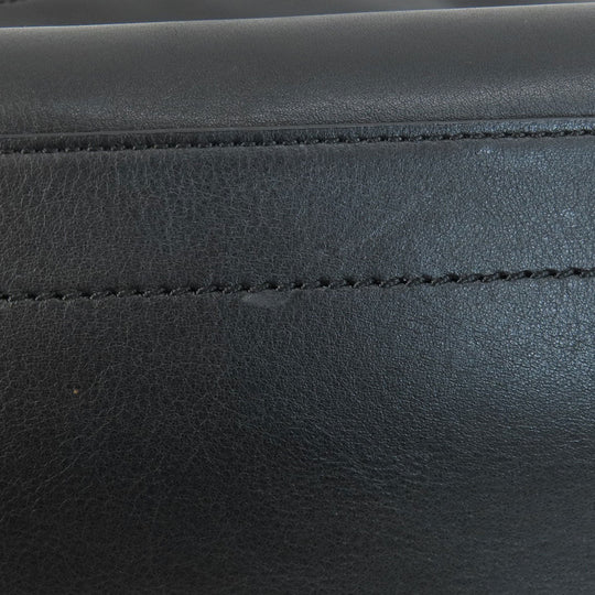 COLE HAAN Tote Bag leather black Simple design Women Used Authentic