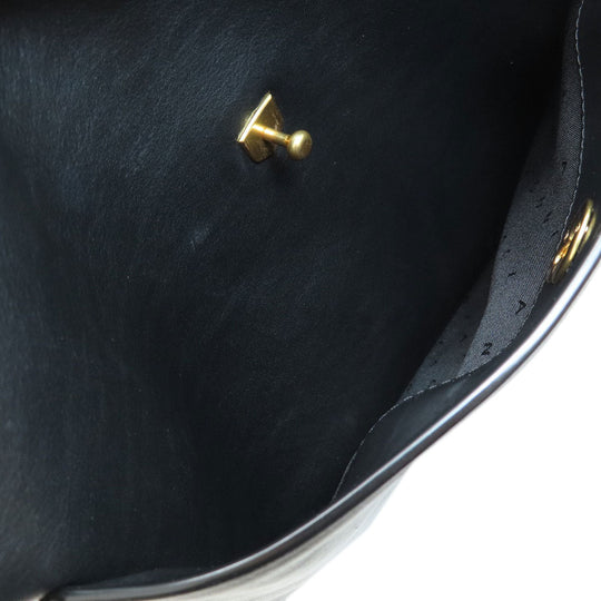 COLE HAAN Tote Bag leather black Simple design Women Used Authentic