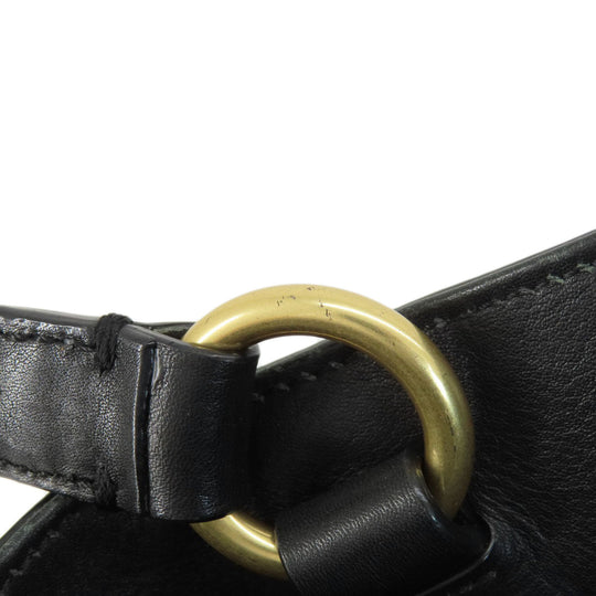 COLE HAAN Tote Bag leather black Simple design Women Used Authentic