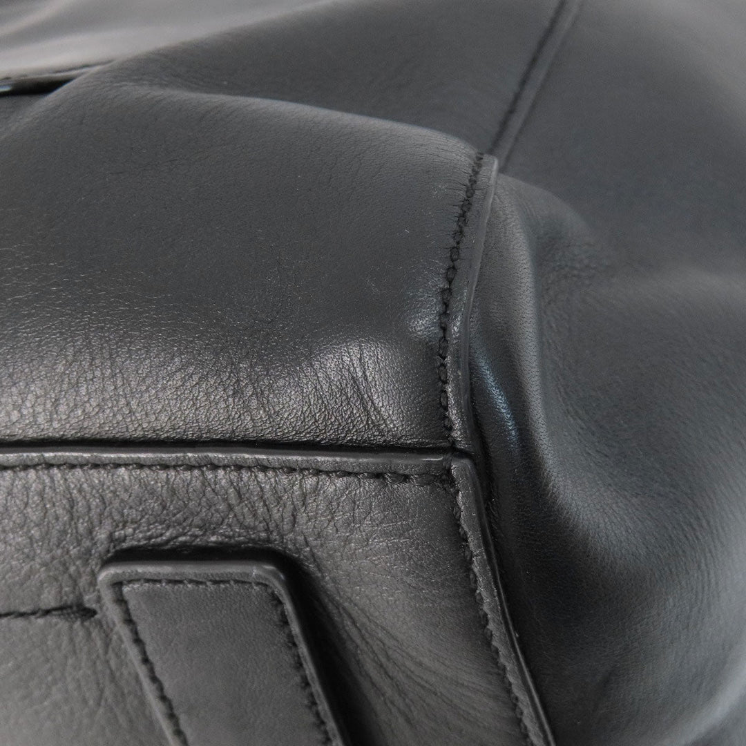 COLE HAAN Tote Bag leather black Simple design Women Used Authentic