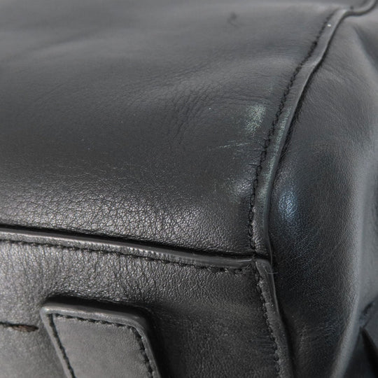 COLE HAAN Tote Bag leather black Simple design Women Used Authentic