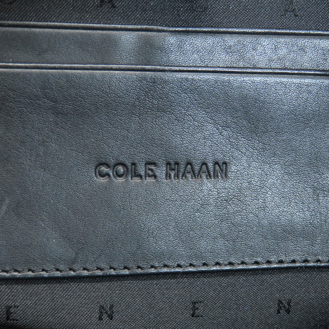 COLE HAAN Tote Bag leather black Simple design Women Used Authentic