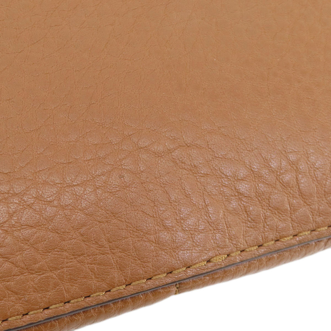 MICHAEL KORS Handbag leather Brown logo Women Used Authentic